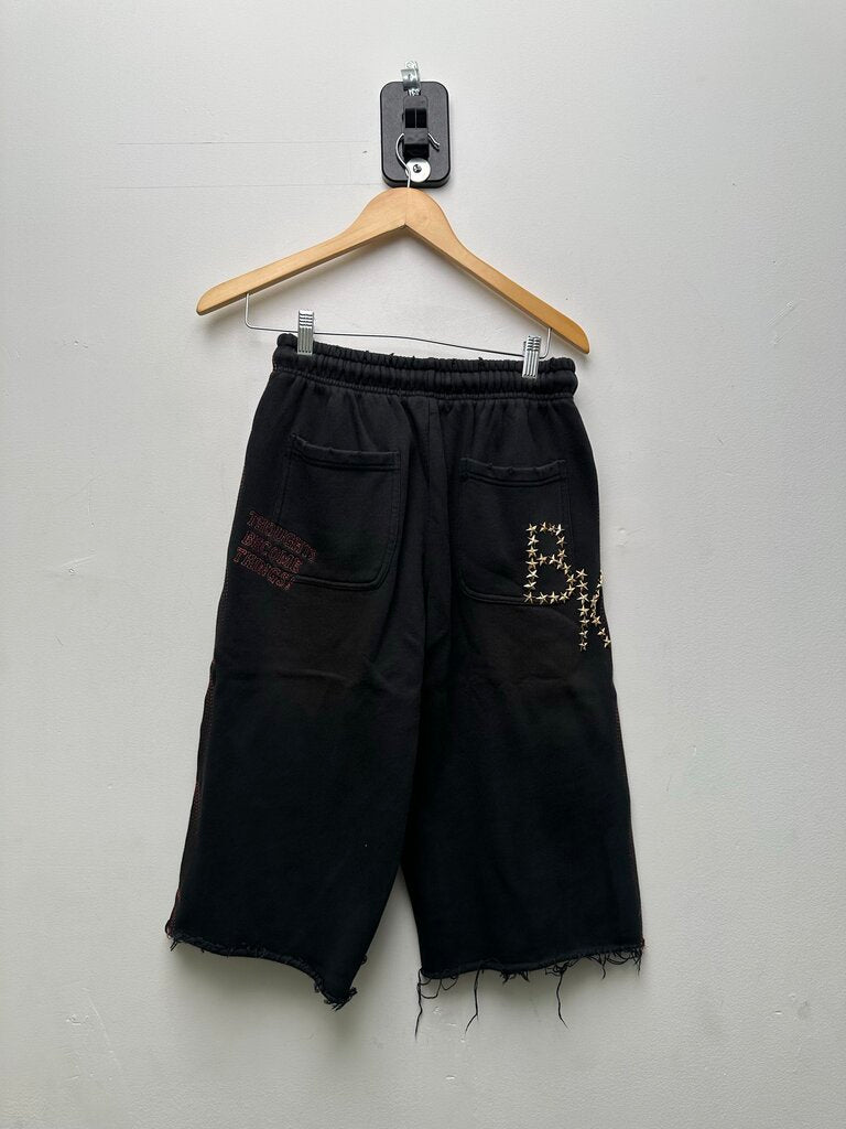 New Boredom Kills Black Collegiate 3/4 Shorts Size Medium
