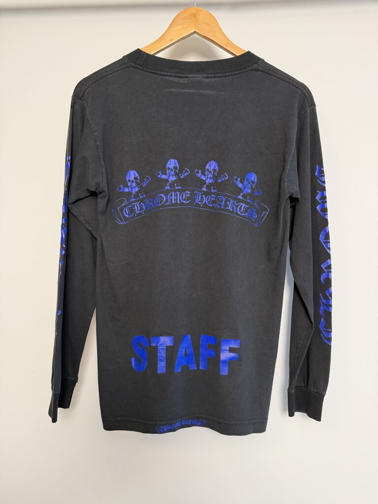 Preowned Chrome Heart Foti Staff Black Blue L/S size S