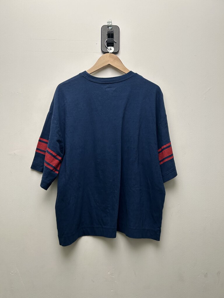 New Kapital Navy Red 11 Jersey Tee Sz.3 (Flaw)
