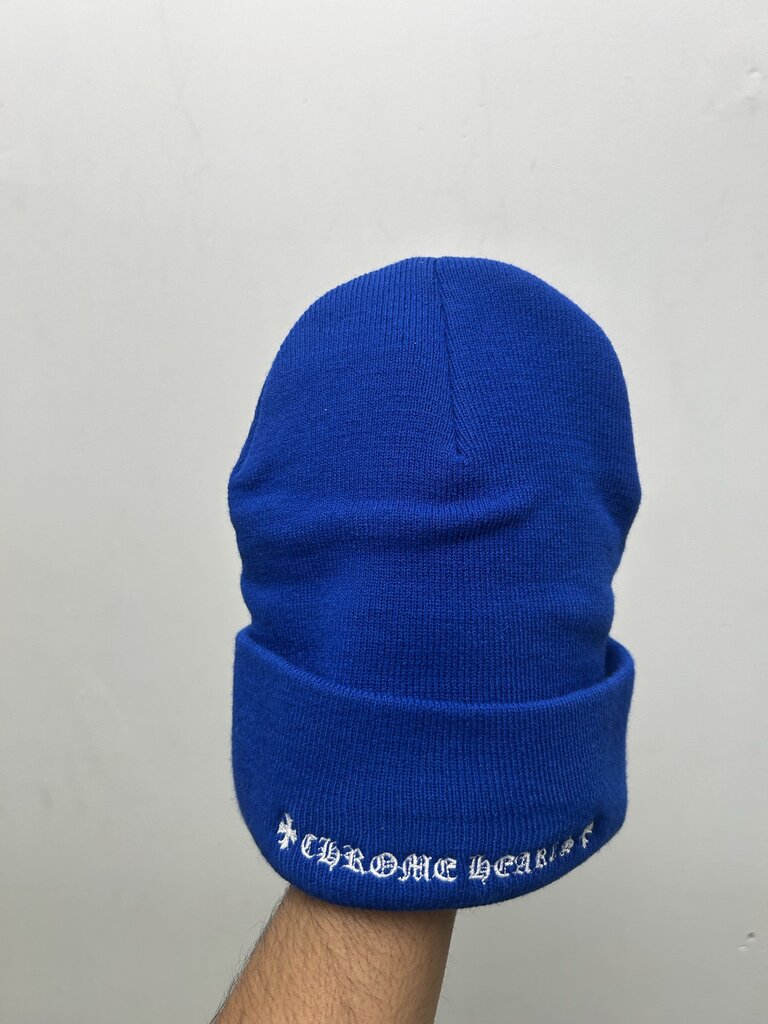 New Chrome Hearts White CH Blue Beanie