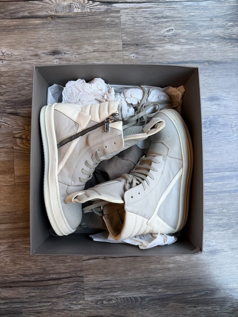 Preowned Rick Owens Geobasket Grey size 42.5
