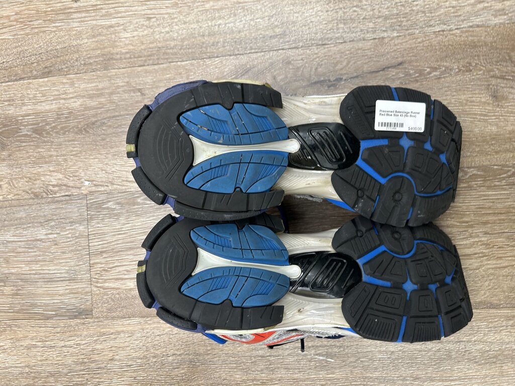 Preowned Balenciaga Runner Red Blue Size 43 (No Box)