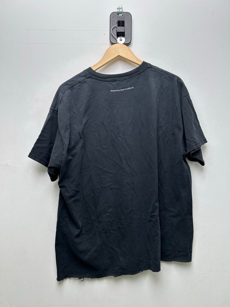 Apple Columbia Black Tee Sz XL CROPPED