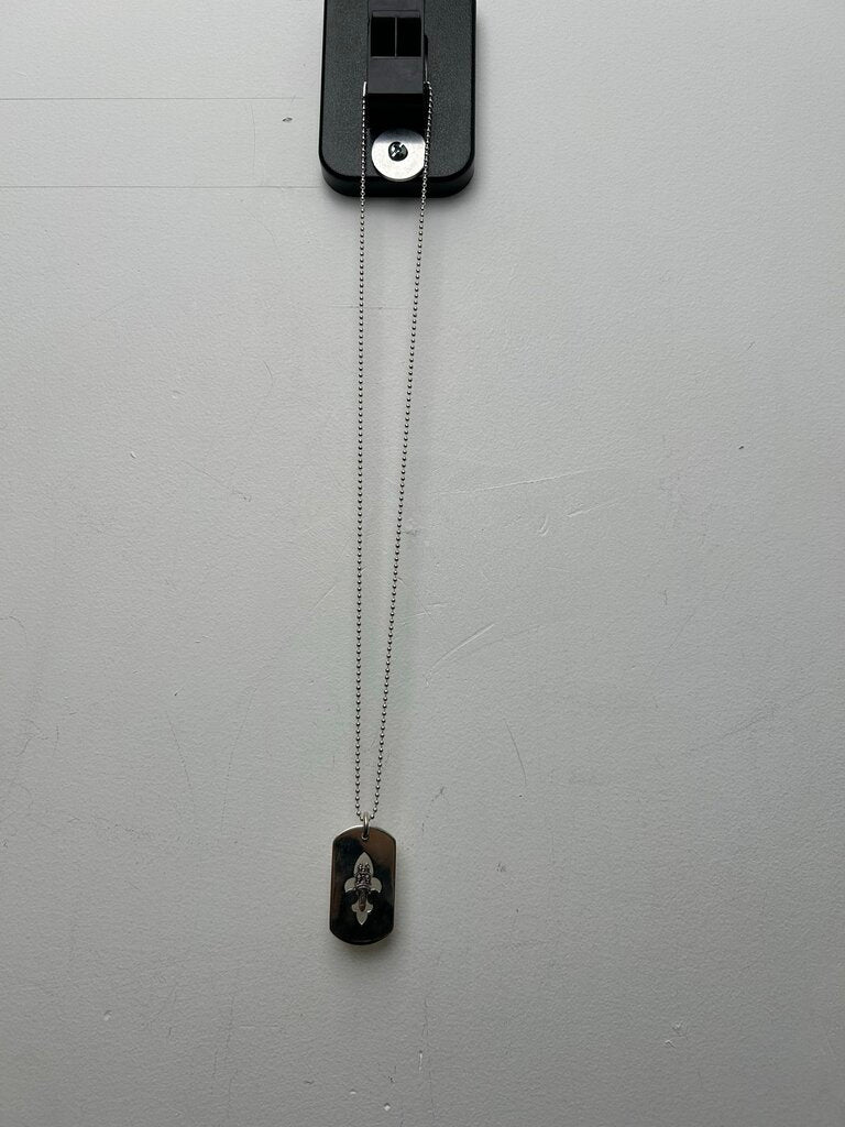 New Mini Dagger Fleur Cutout Dog Tag