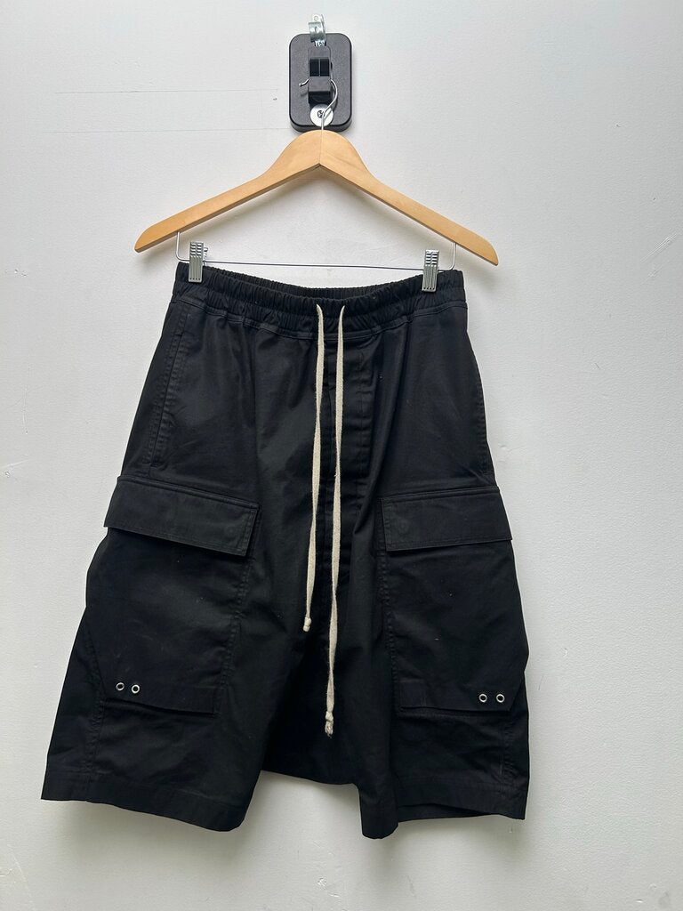 Preowned Rick Owen Tecuatl 3/4 Pod Pants Black Sz US 46