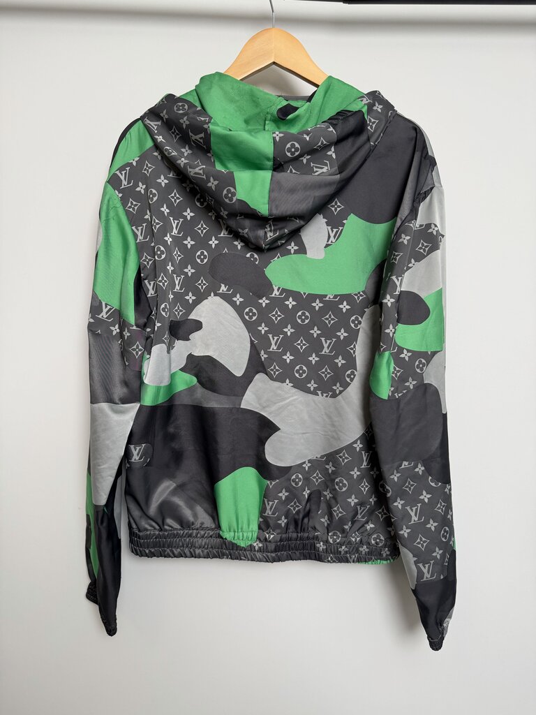 Preowned Louis Vuitton Kid Super Grey/Green Monogram Zip Up Size S/M