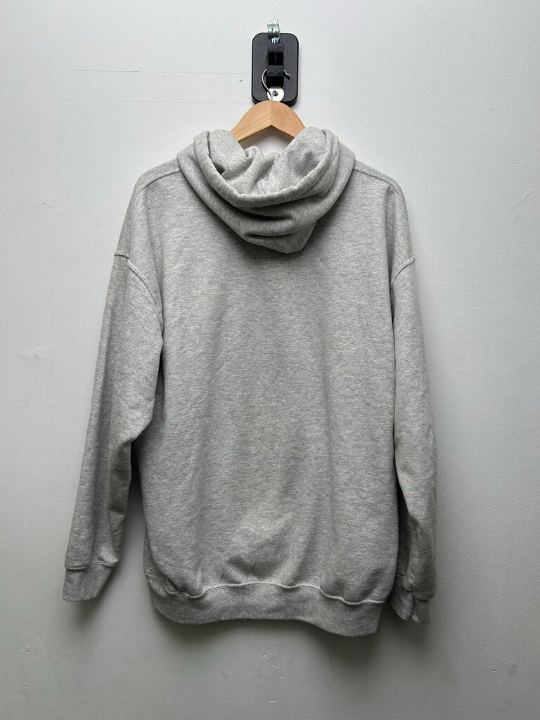 Preowned Gv Gallery Grey Brown Spellout Hoodie Sz.XL