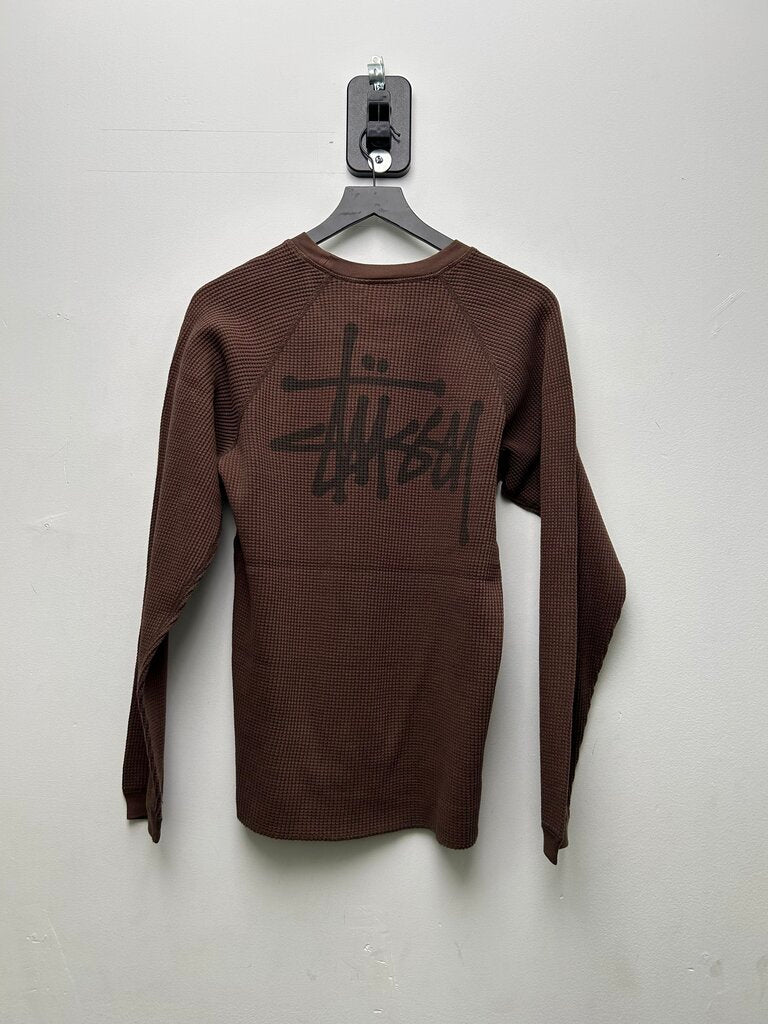 New Stussy Basic Brown Thermal Longsleeve sz.M