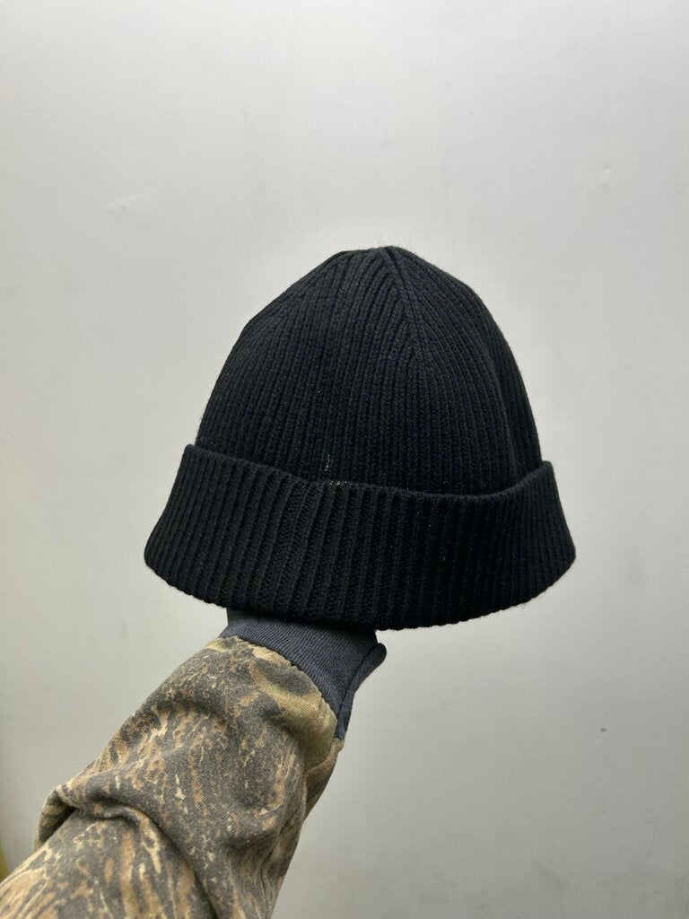 Preowned Louis Vuitton Black Grey Half Logo Beanie