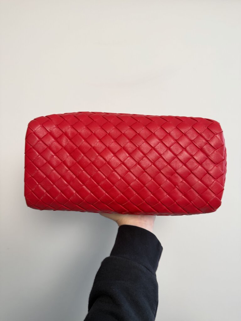 Preowned Bottega Vanette Red Toiletry Bag