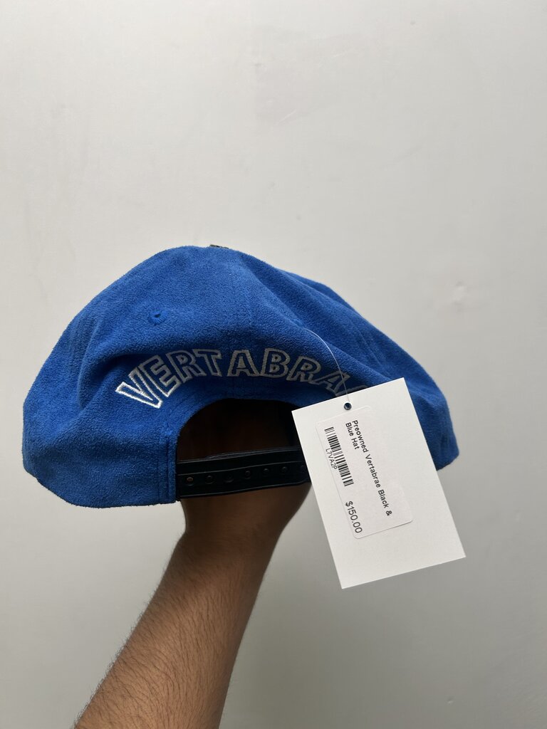 Preowned Vertabrae Black & Blue Hat