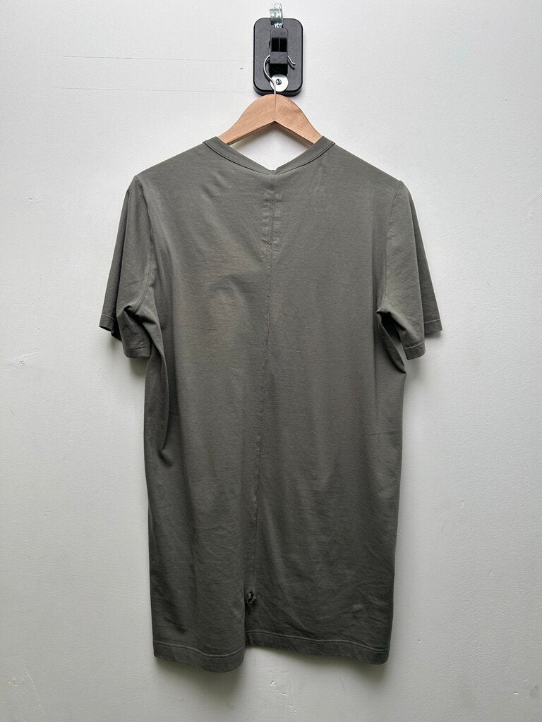 New Rick Owens Euca Grey Green Blank Tee Sz.Small (Flaw)