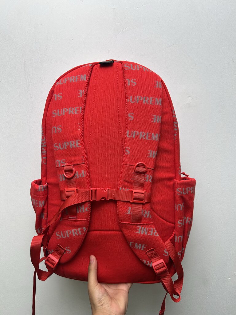 New Supreme Red AOP Backpack