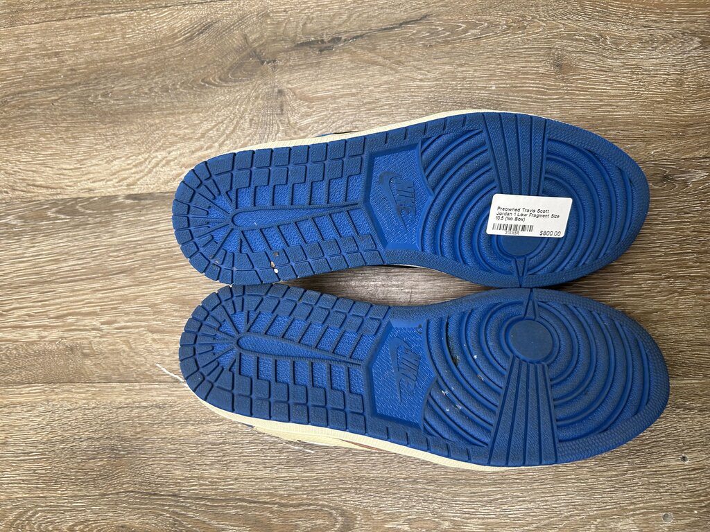Preowned Travis Scott Jordan 1 Low Fragment Size 10.5 (No Box)