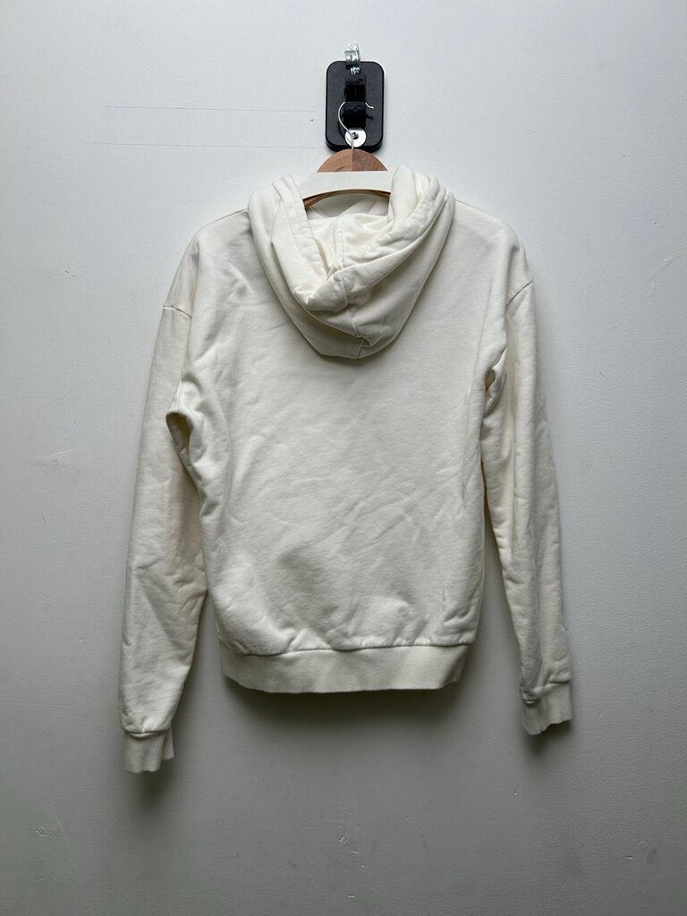 Preowned Celine White Black Spellout Hoodie Sz.XS
