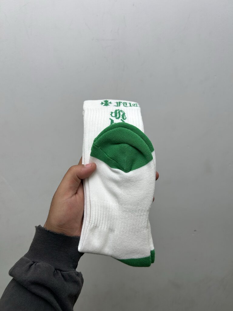 New Chrome Hearts White Vertical Logo Socks