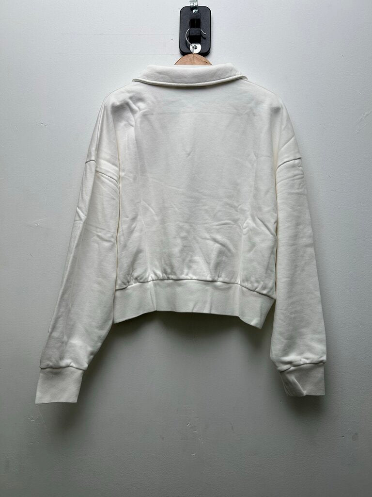 New Gv Gallery White St. Berry Quarter Zip Size Small