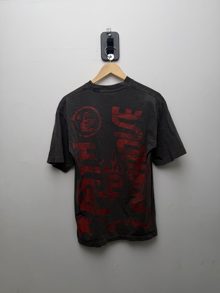 Preowned Hellstar Grey Red Cross Tee Size Medium
