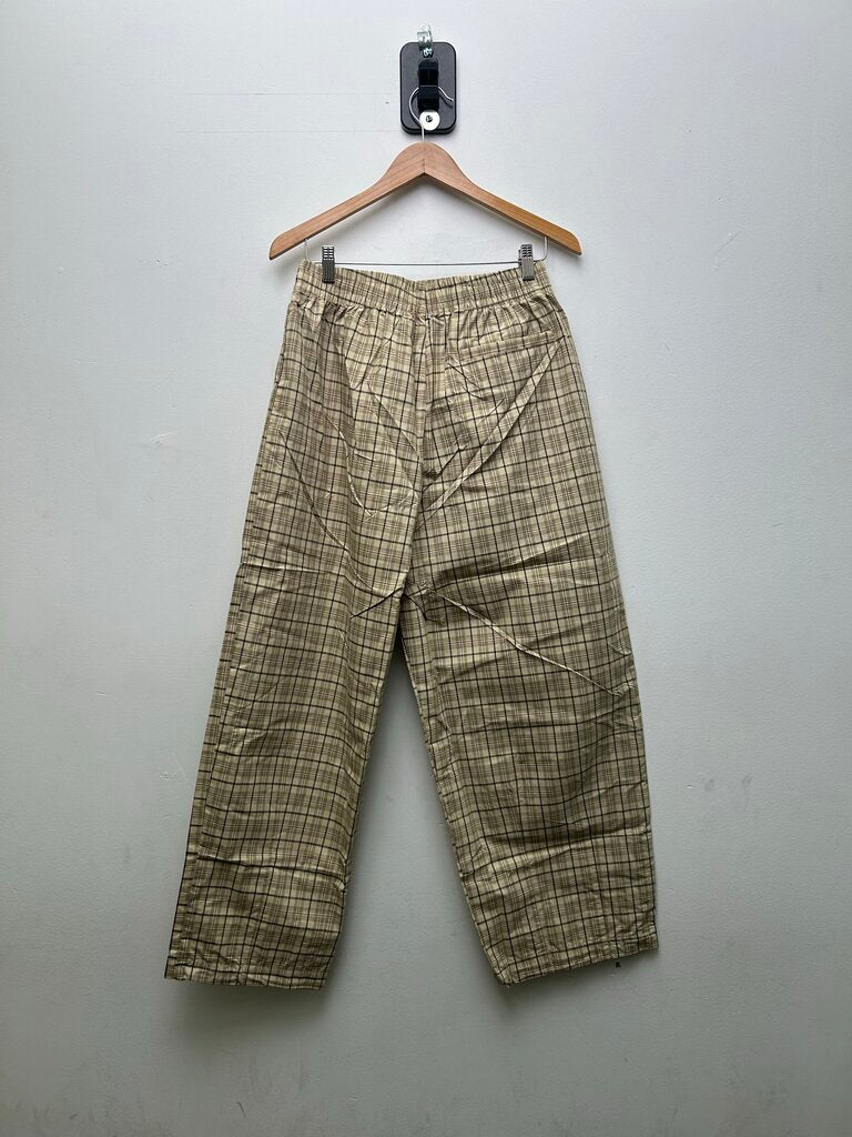 New Boredom Kills Khaki Plaid Track Pants sz.M