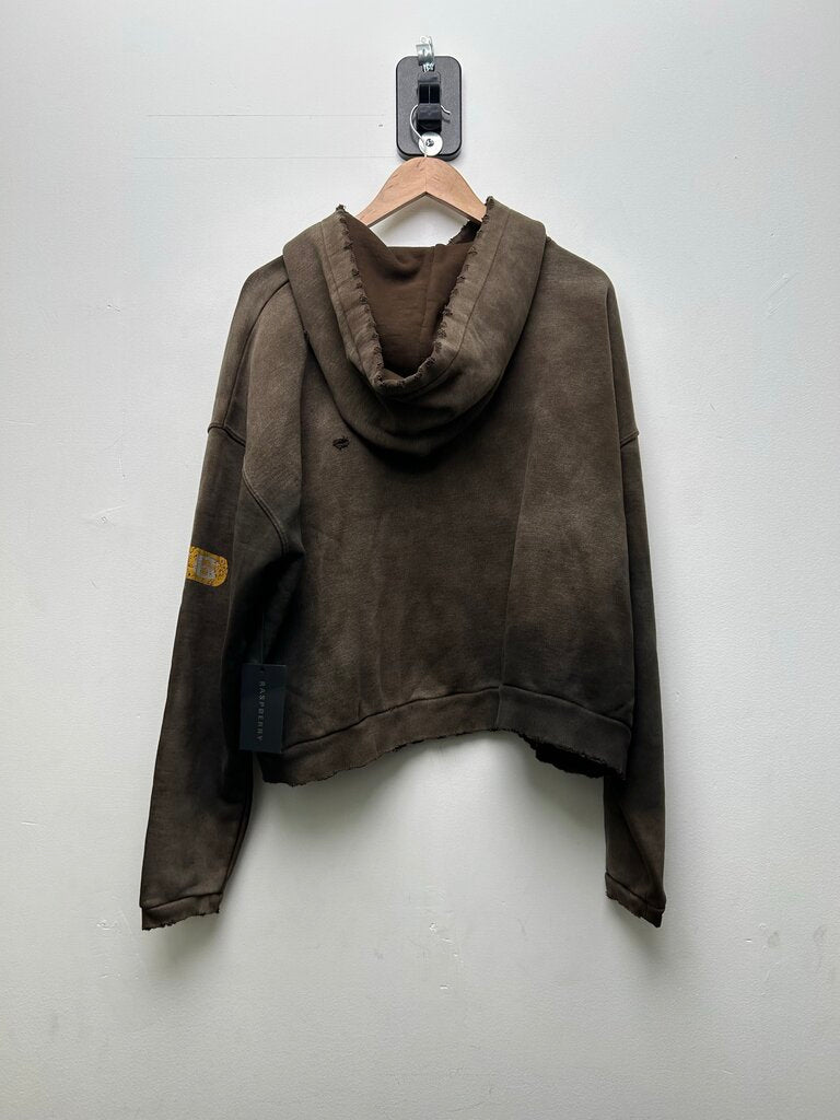 New Gv Gallery Brown Yellow Football Hoodie Sz.Small