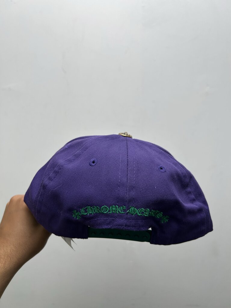 Preowned Chrome Hearts Purple Green CH Hat