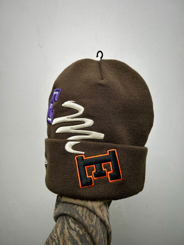 New Supreme Arc Logo Brown Multicolor Beanie