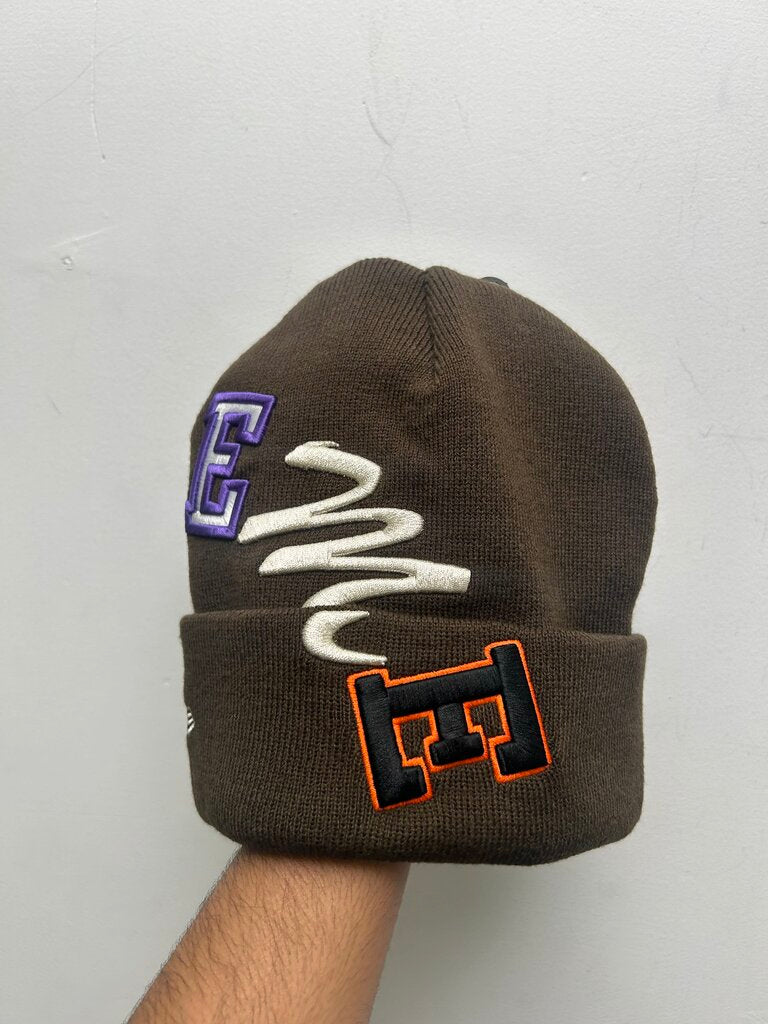 New Supreme Multicolor Arc Logo Brown New Era Beanie