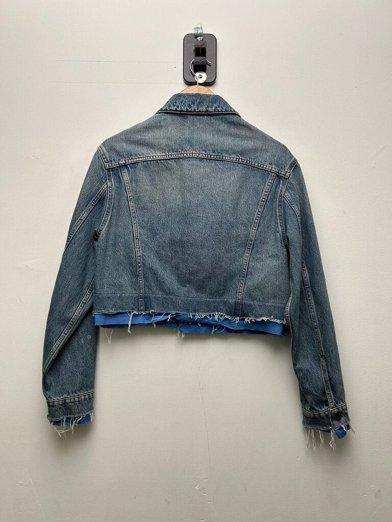 Preowned Miu Miu Cropped Denim Jacket