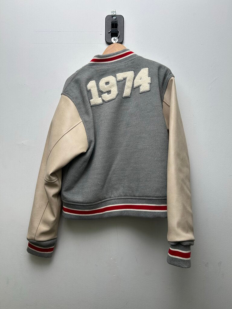 New 74iswar Grey Varsity Jacket Size XL