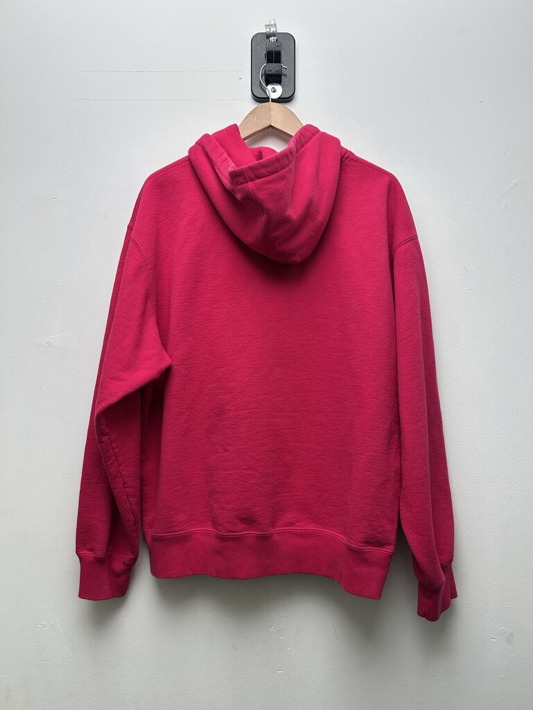 Preowned Supreme Pink Navy Spellout Zip Up Sz.Large