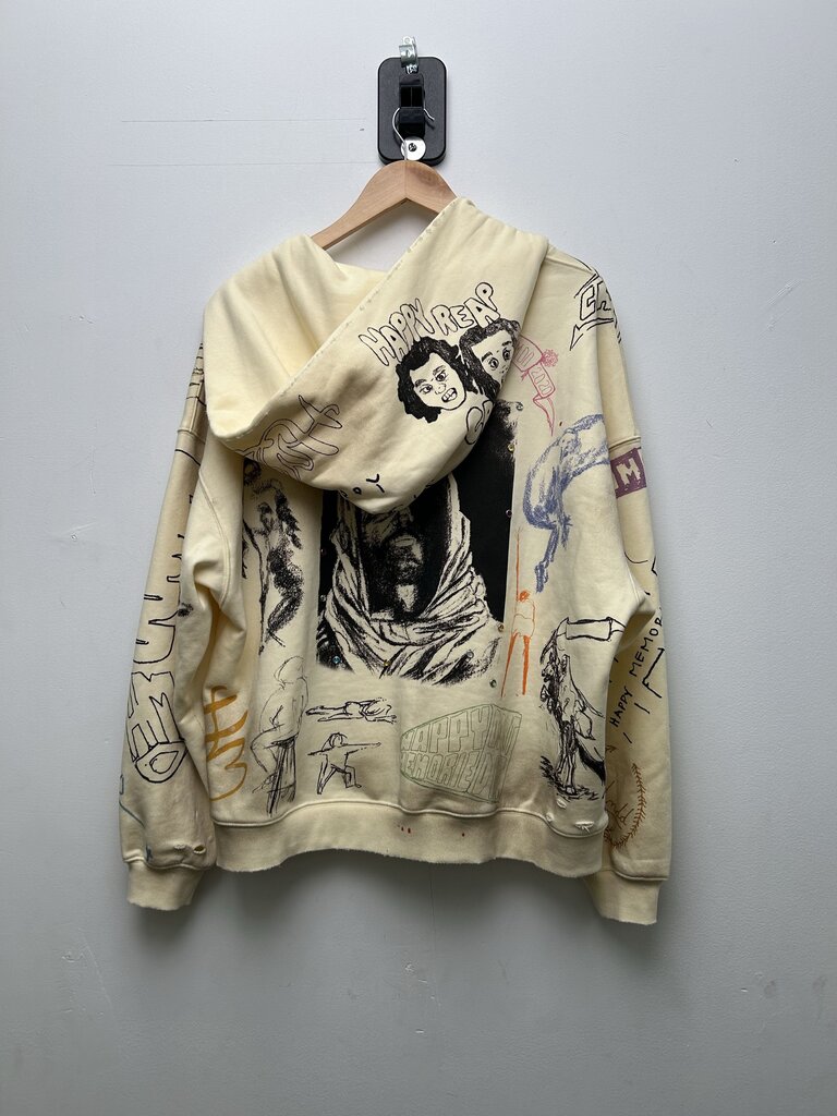 Preowned HMDD Cream AOP Hoodie sz.Small