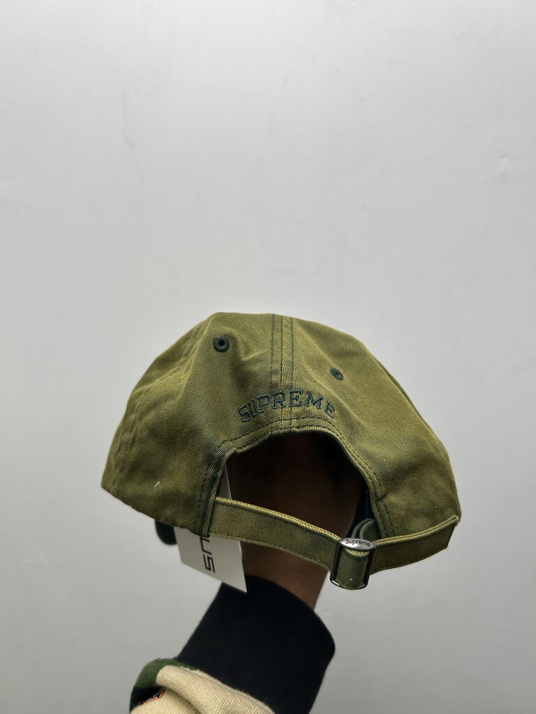 Preowned Supreme Green Small Script Logo Hat