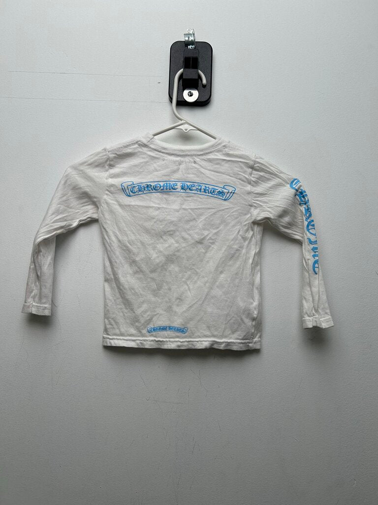 Preowned Chrome Hearts UNC Arm Logo White Longsleeve sz.2T