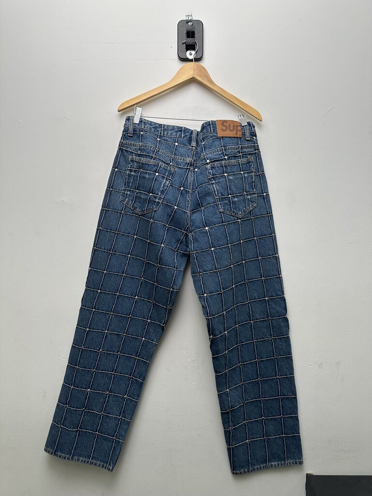 New Supreme Studded Seam Blue Denim sz.34