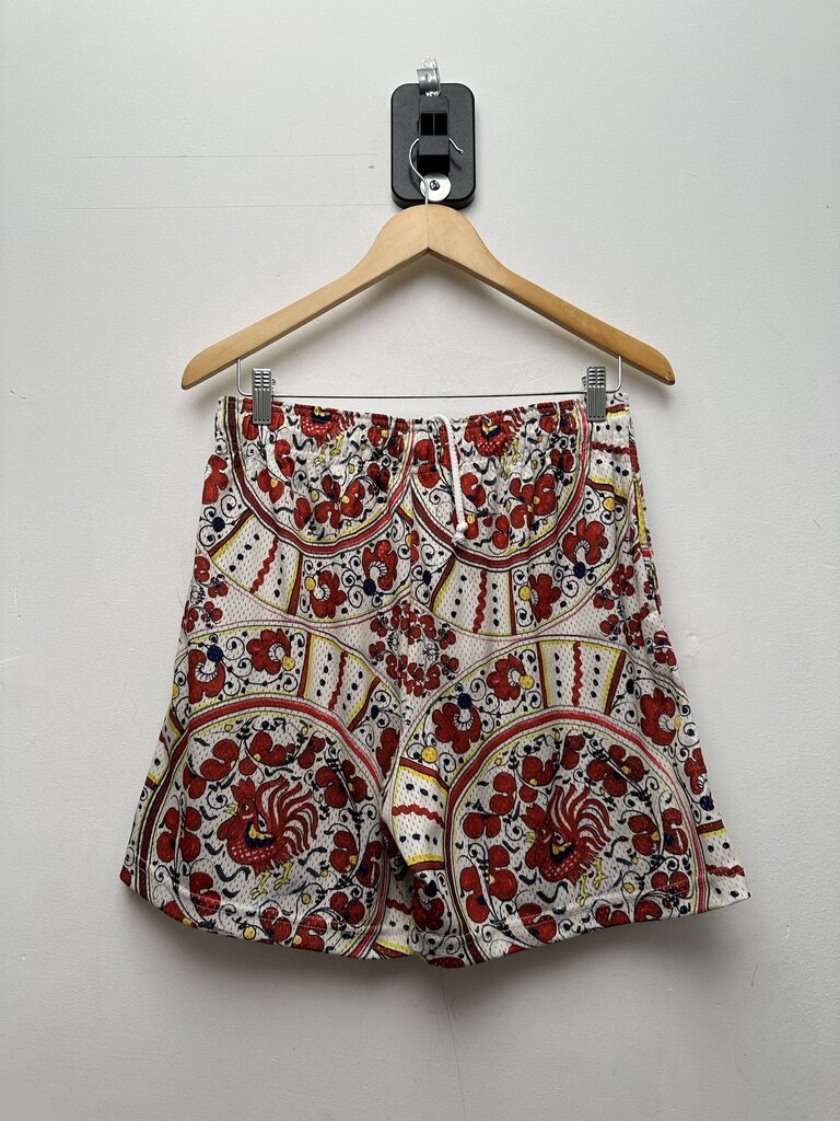 Preowned Eric Emanuel EE Red Rooster Shorts sz.M