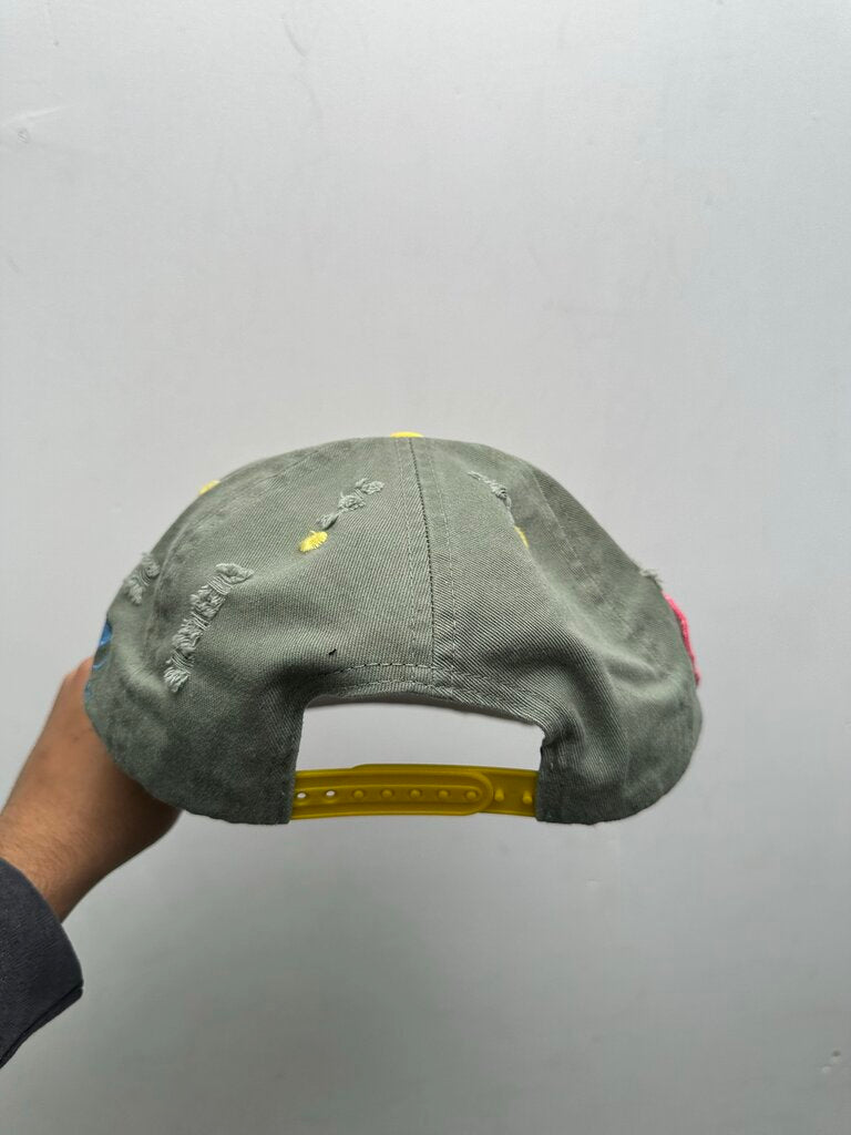 New Up 7 Skate Green Yellow Street Team Hat