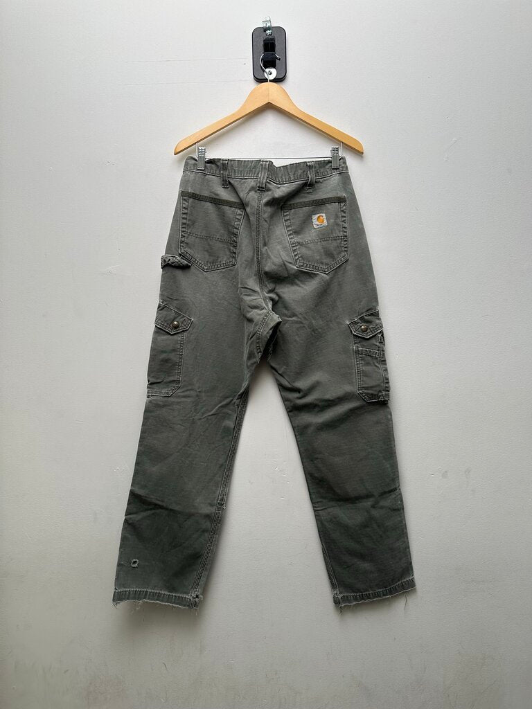 Carhartt Distressed Green Cargos Sz 36
