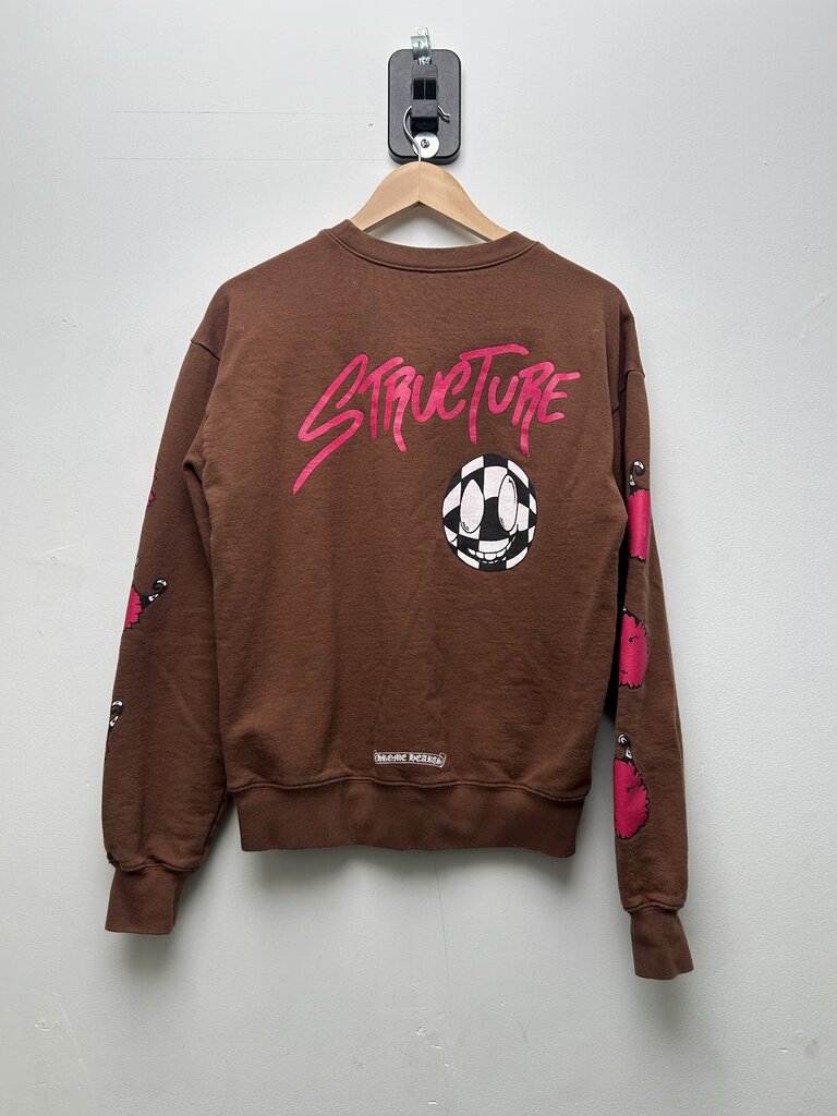 Preowned Chrome Hearts Purple Matty Boy Logo Brown Crewneck sz.S