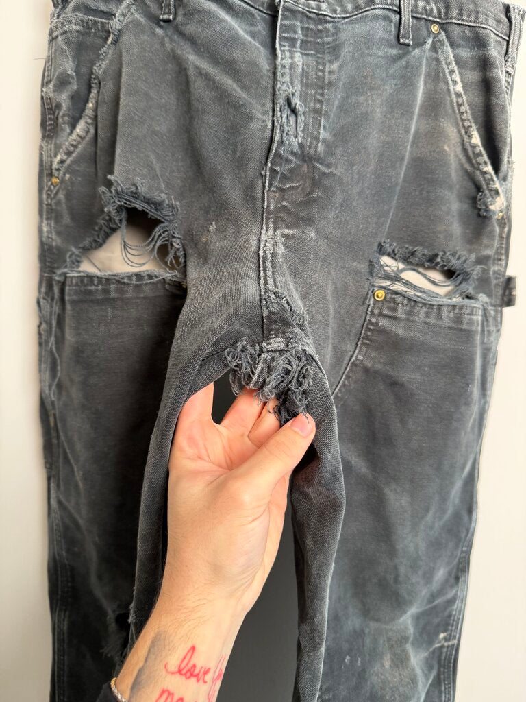 Vintage Carhartt Black Double Knee 36x32