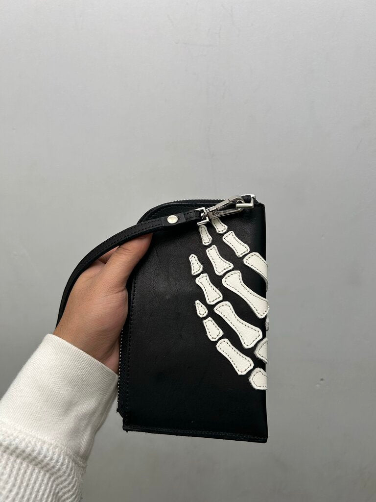 Preowned Kapital Zip Black White BoneLong Wallet