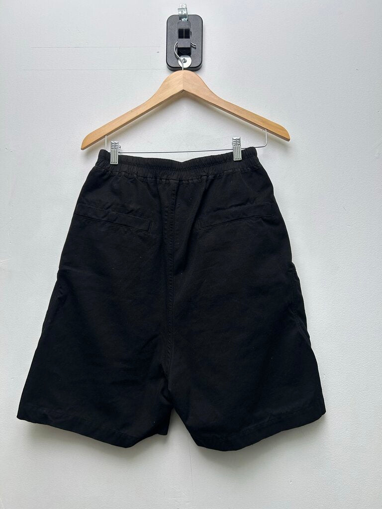 Preowned Rick Owens Black Zipper Cargo Canvas Shorts Sz.Small