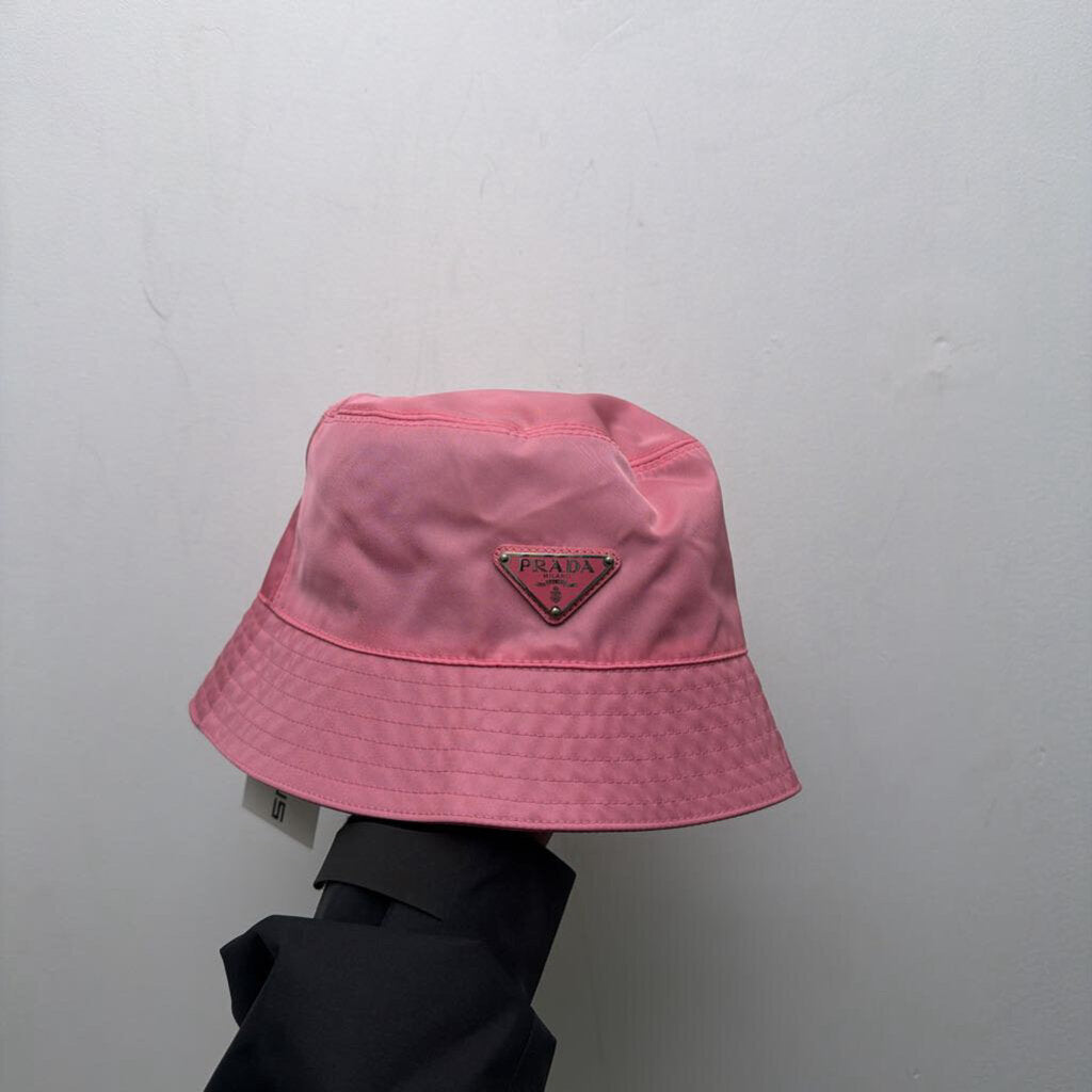Preowned Prada Pink Nylon Bucket Hat