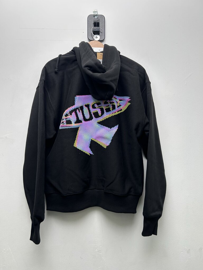 New Stussy Dot Surf Black Zip Hoodie sz.M