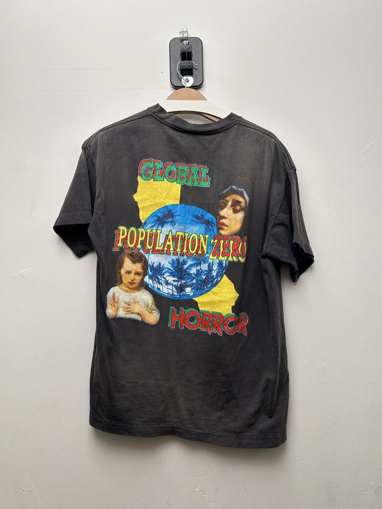 Preowned Saint Michaels A War Jesus Multicolor Black Tee sz.M