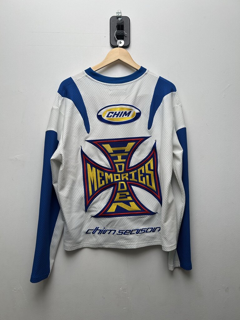 Preowned HMDD Moto Yellow White Blue Jersey sz.M