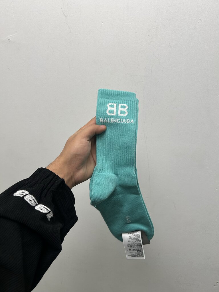 New Balenciaga BB socks Teal