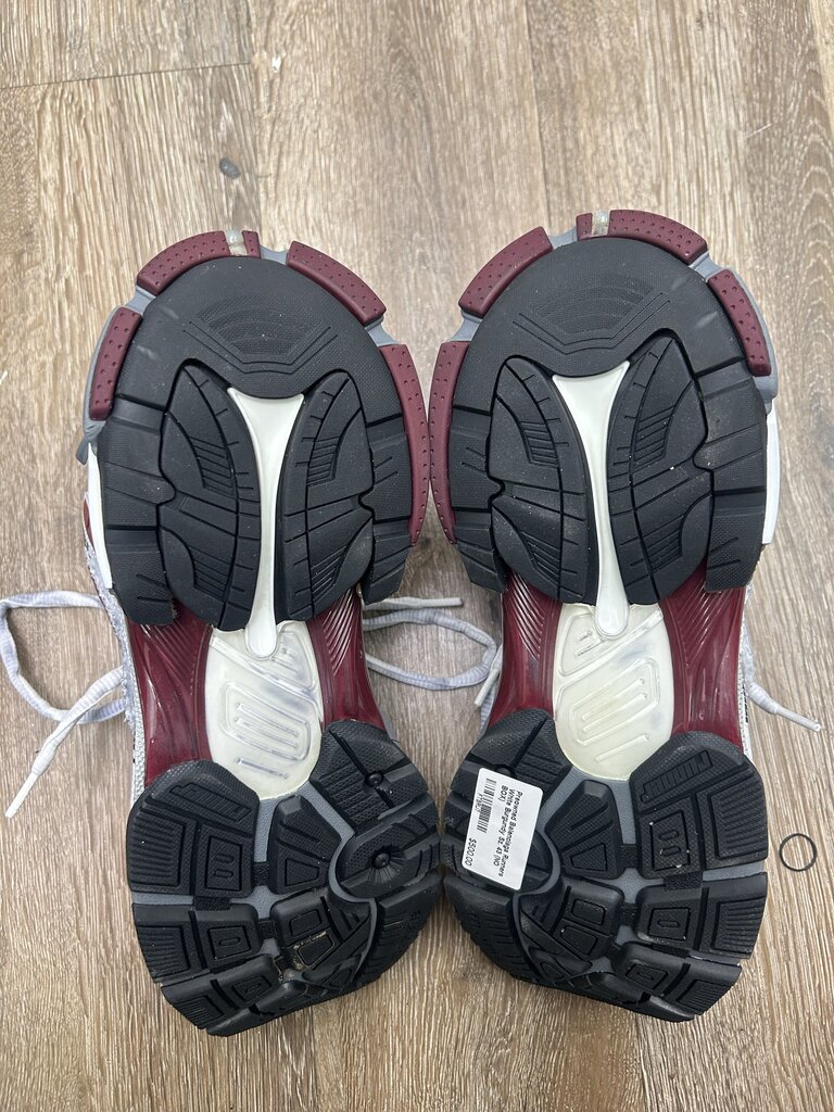 Preowned Balenciaga Runners White Burgundy Sz. 43 (NO BOX)