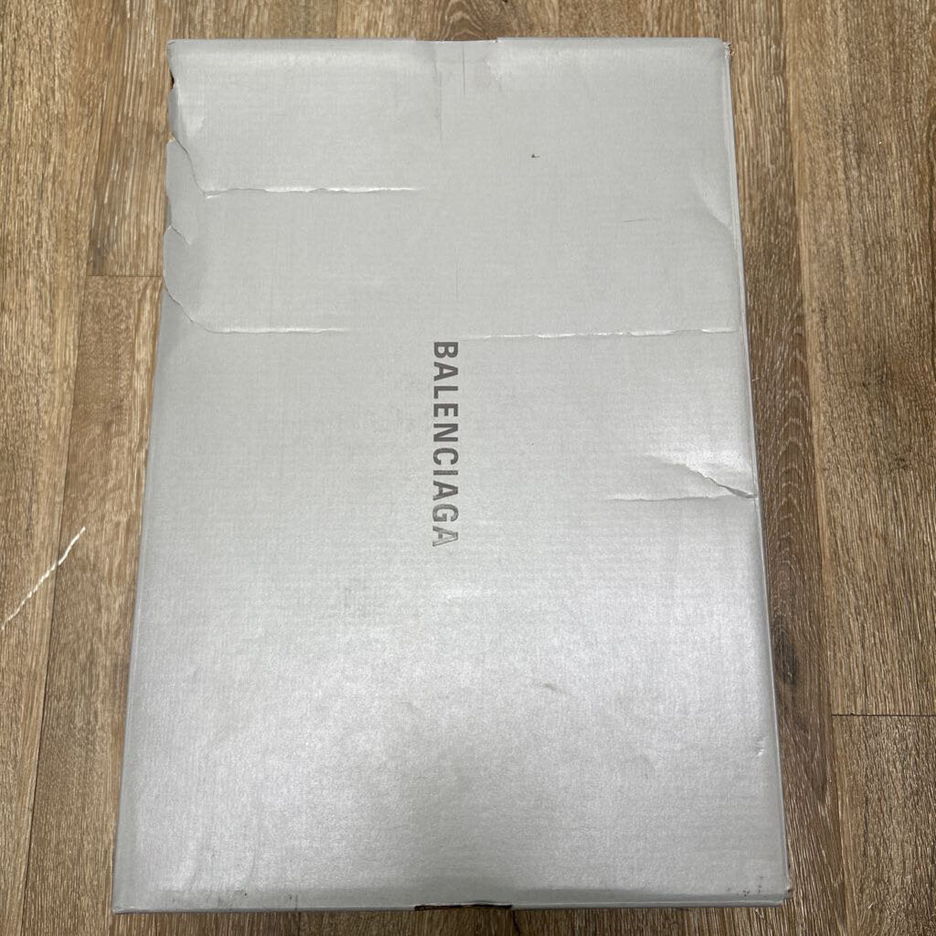 Preowned Balenciaga Black White Grey Canvas Runner Sz.42