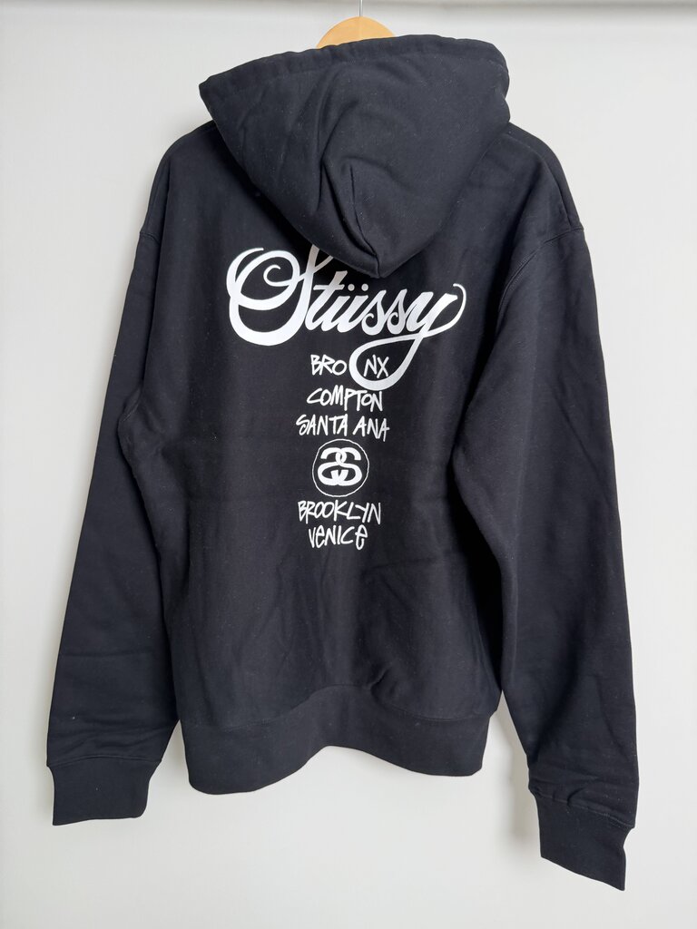 New Stussy Tour Black Hoodie size XL