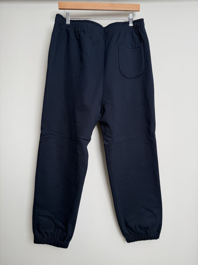 New Supreme Spellout Silk Logo Navy White Sweatpants size XL